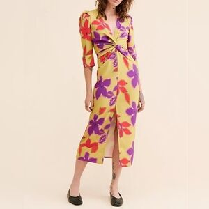 free people lena midi dress Free People Lena Midi Dress In Bright Red Combo - 50% Off